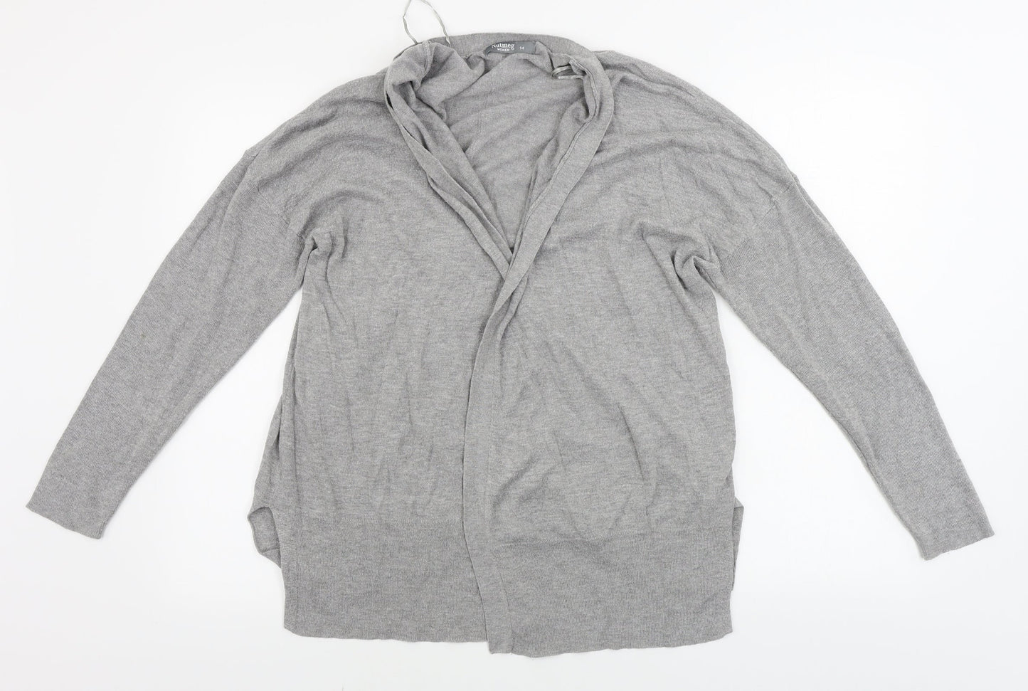Nutmeg Womens Grey   Cardigan Jumper Size 14