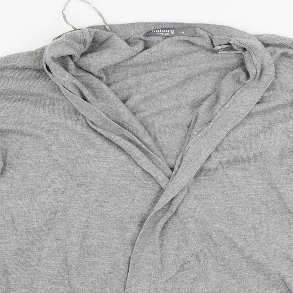 Nutmeg Womens Grey   Cardigan Jumper Size 14