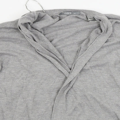 Nutmeg Womens Grey   Cardigan Jumper Size 14