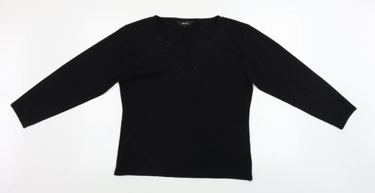 IMAGES  Womens Black   Pullover Jumper Size L