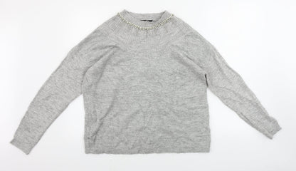 Womens UK Size 16 Dorothy Perkins Grey Pullover Jumper