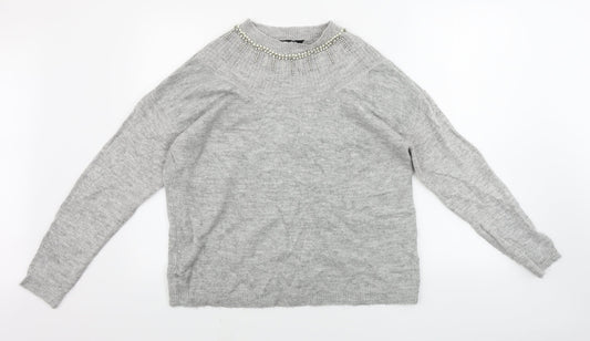 Womens UK Size 16 Dorothy Perkins Grey Pullover Jumper