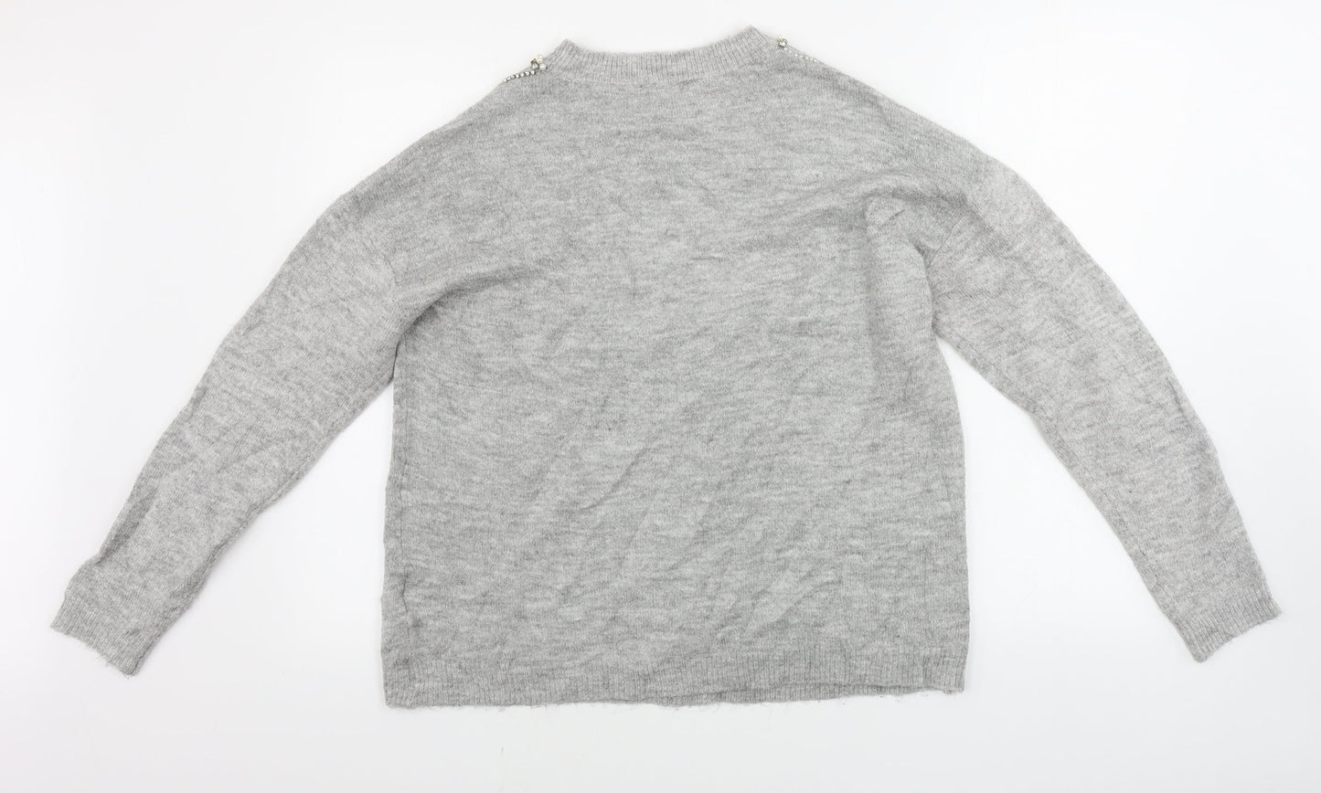 Womens UK Size 16 Dorothy Perkins Grey Pullover Jumper
