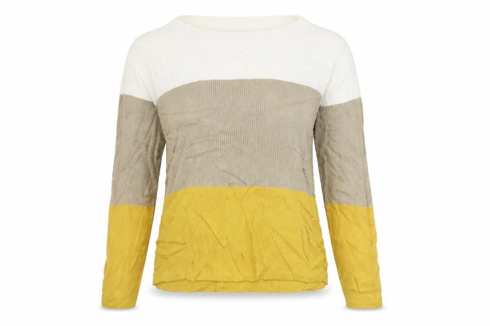 Fransa  Womens Brown Striped  Pullover Jumper Size XL
