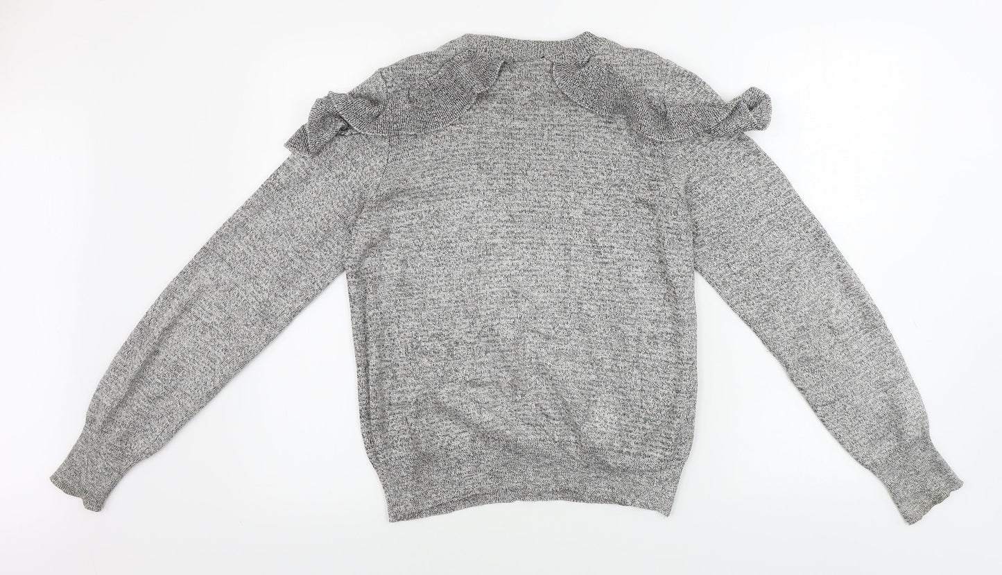 Womens UK Size 10 Topshop Grey Pullover Jumper