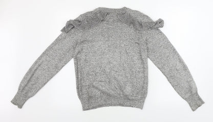 Womens UK Size 10 Topshop Grey Pullover Jumper