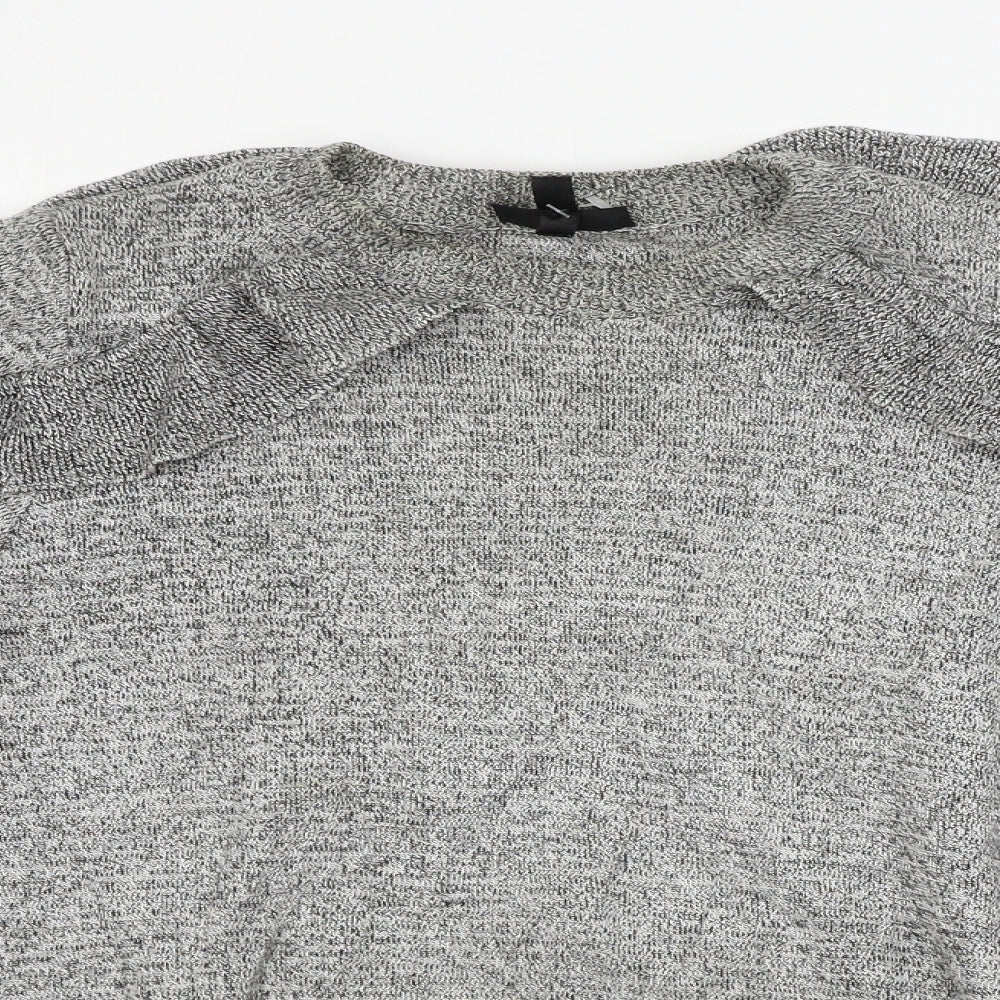 Womens UK Size 10 Topshop Grey Pullover Jumper