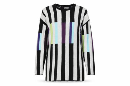 Womens White Striped  Jumper Dress  Size M