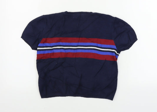 FOREVER 21  Womens Blue Striped  Pullover Jumper Size M