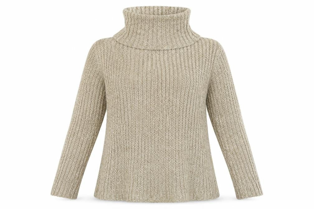 Womens UK Size S Papaya Beige Pullover Jumper