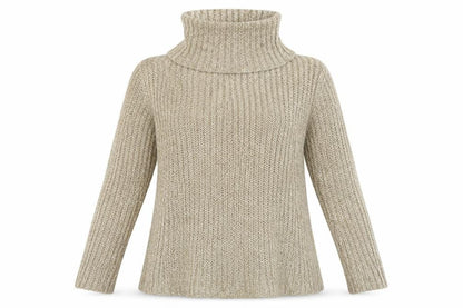 Womens UK Size S Papaya Beige Pullover Jumper