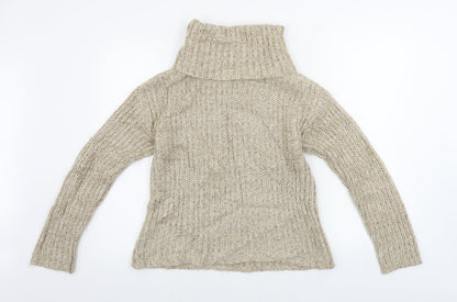 Womens UK Size S Papaya Beige Pullover Jumper