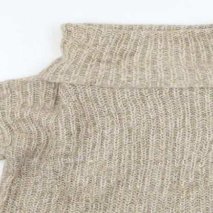 Womens UK Size S Papaya Beige Pullover Jumper