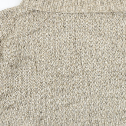 Womens UK Size S Papaya Beige Pullover Jumper