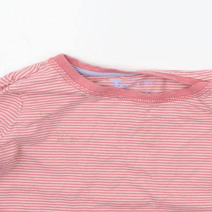 TU Girls Pink Striped  Basic T-Shirt Size 4-5 Years