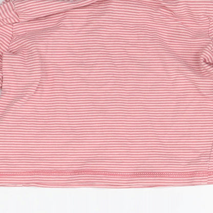 TU Girls Pink Striped  Basic T-Shirt Size 4-5 Years