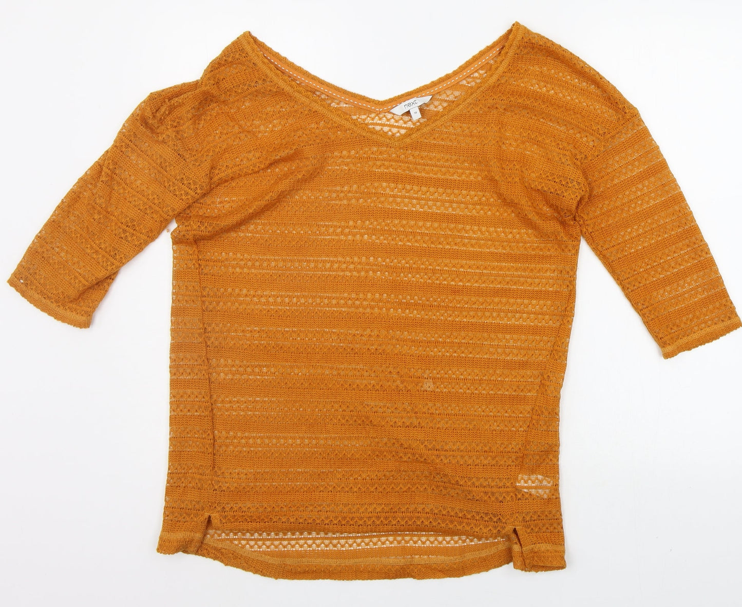 Womens UK Size 10 NEXT Orange Basic T-Shirt