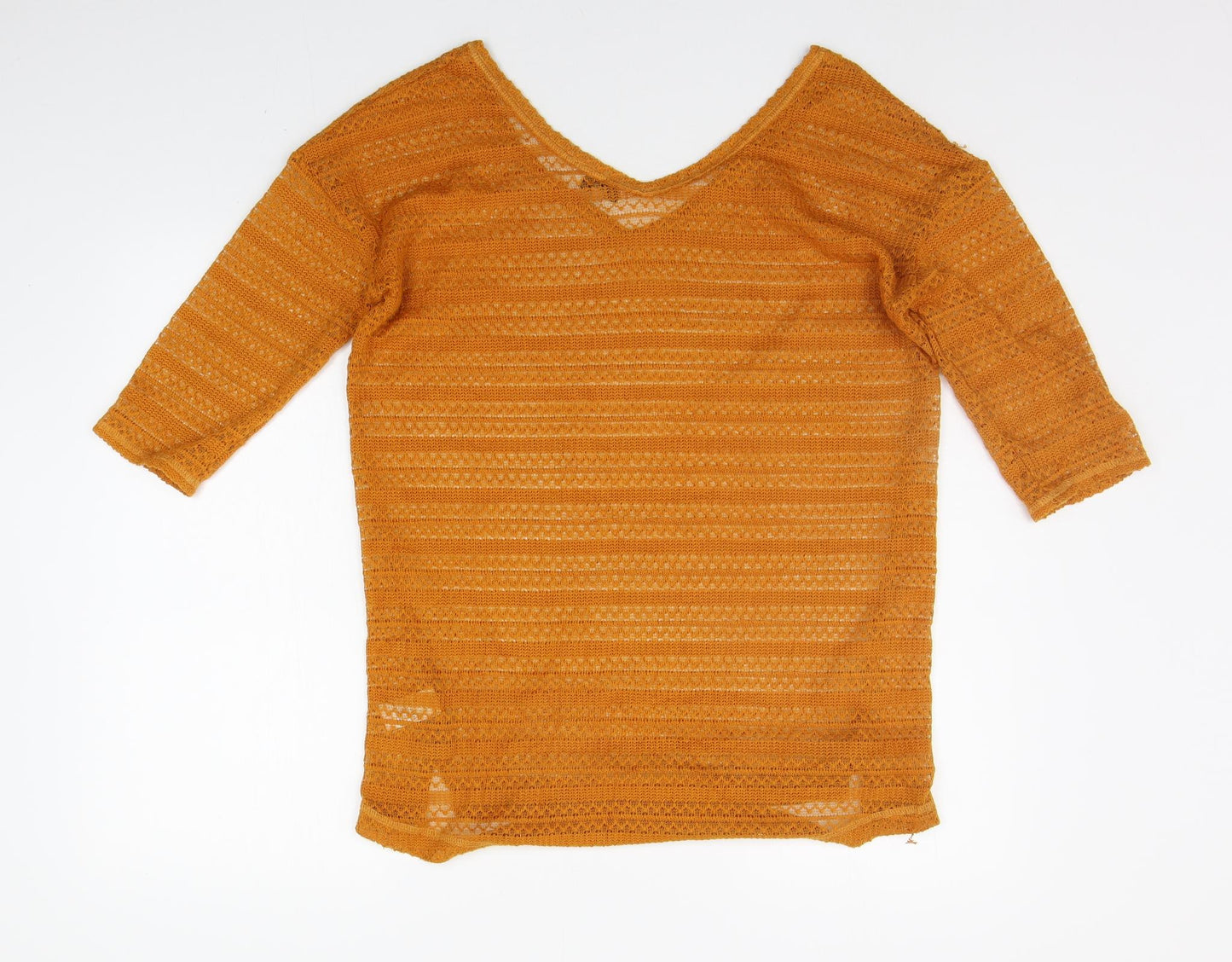 Womens UK Size 10 NEXT Orange Basic T-Shirt