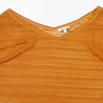 Womens UK Size 10 NEXT Orange Basic T-Shirt