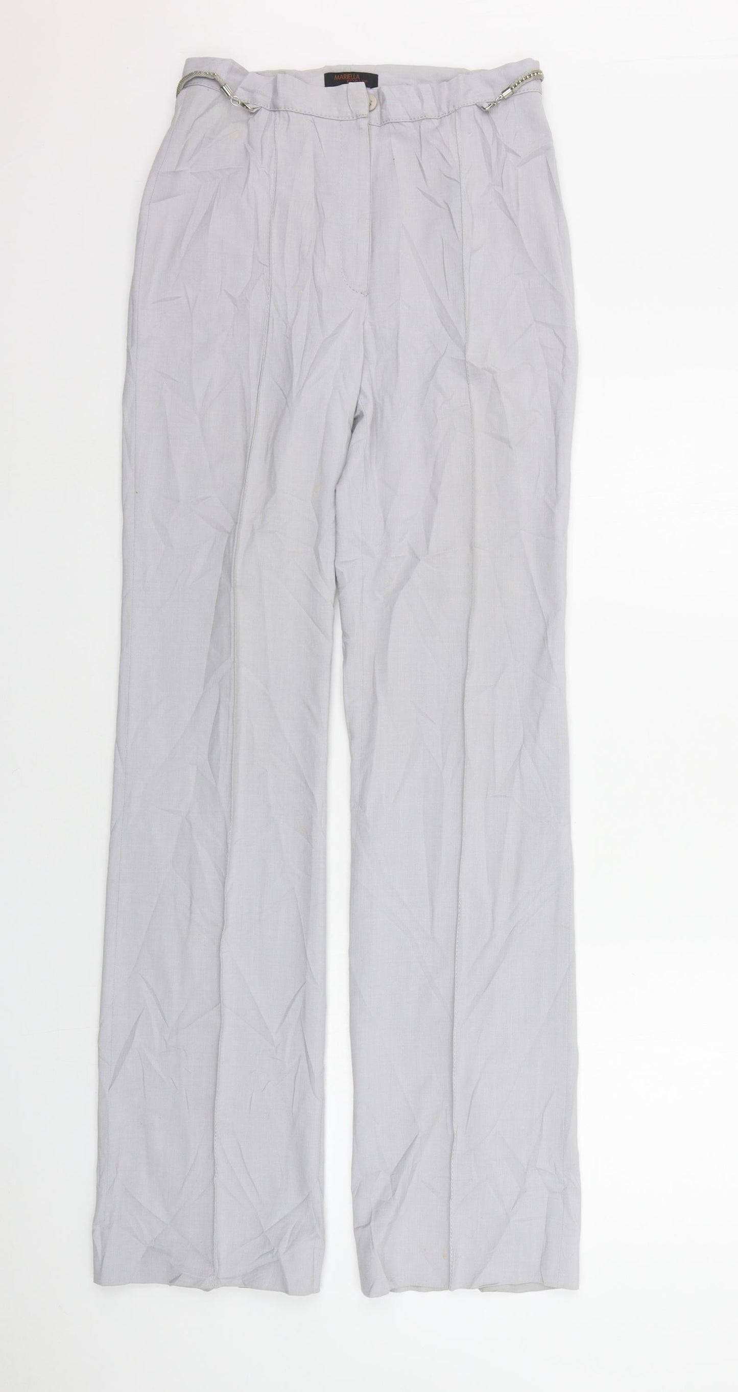 Mariella Rosati Womens Grey   Trousers  Size 8 L31 in