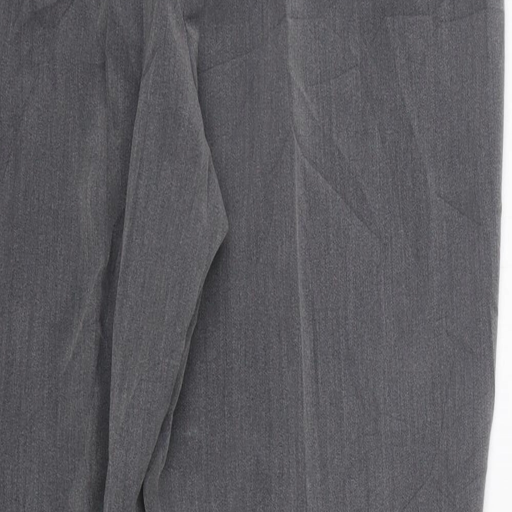 Womens UK Size 14 Classic Regular Fit Cropped Grey Trousers