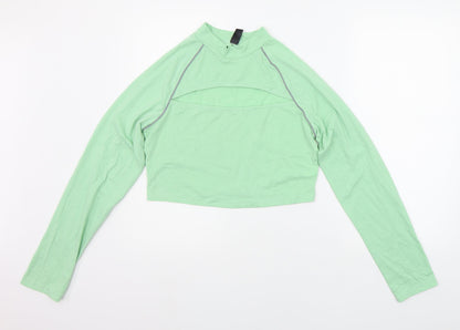 SheIn Womens Green Houndstooth  Basic T-Shirt Size XL