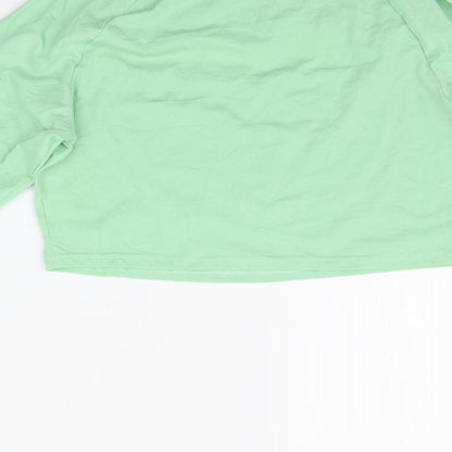 SheIn Womens Green Houndstooth  Basic T-Shirt Size XL