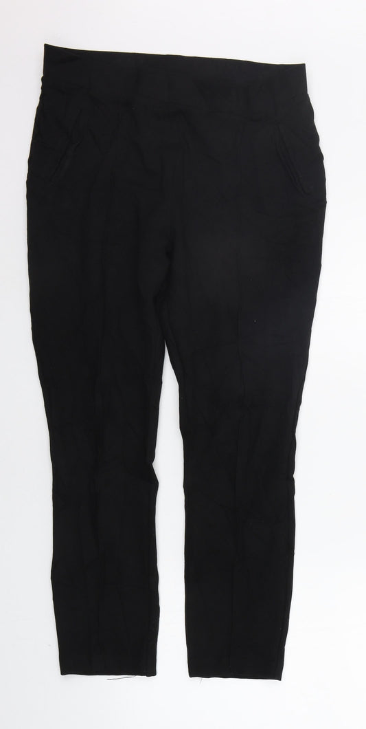 TU Womens Black   Trousers  Size 12 L25 in