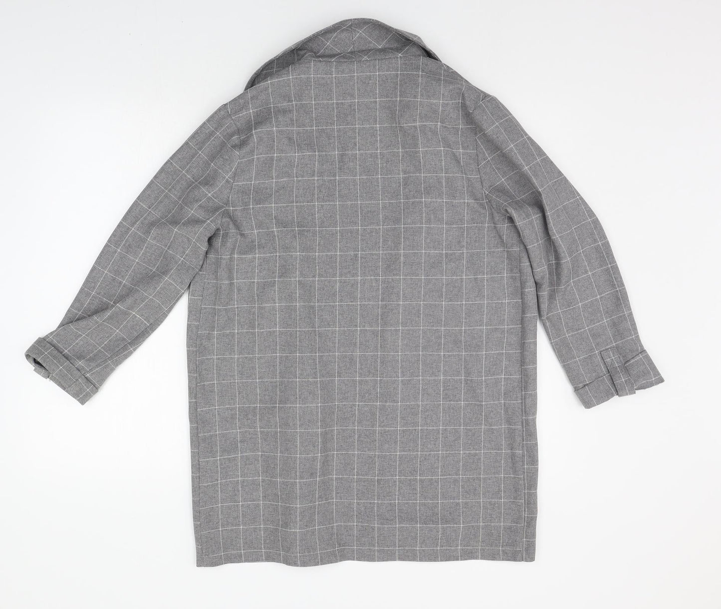 Primark Womens Grey Check  Cardigan Jumper Size 10