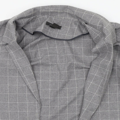 Primark Womens Grey Check  Cardigan Jumper Size 10