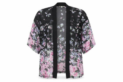 Cameo Rose Womens Black Geometric Cardigan Jumper Size 8