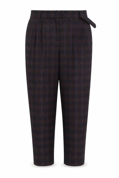 Next Womens Purple Check  Trousers  Size 10 L22 in