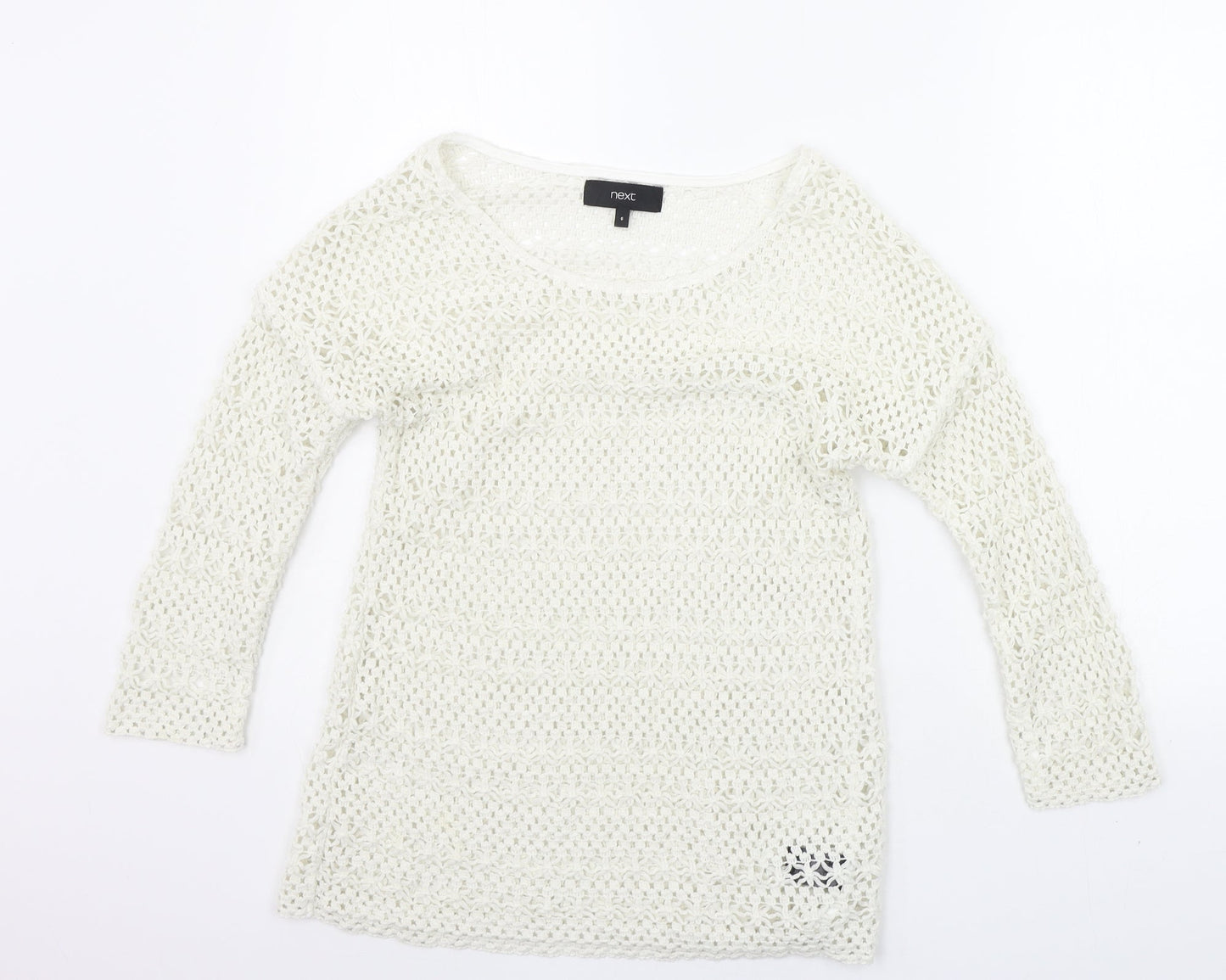 Womens UK Size 6 NEXT White Pullover Jumper