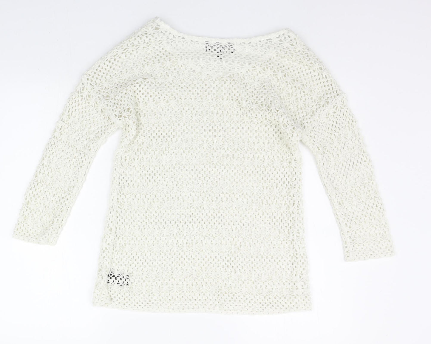 Womens UK Size 6 NEXT White Pullover Jumper