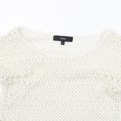 Womens UK Size 6 NEXT White Pullover Jumper