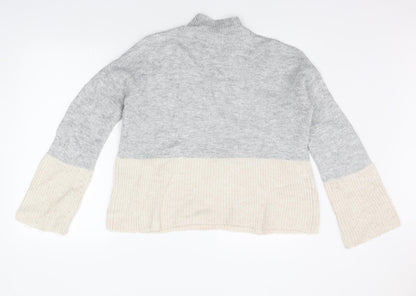 Womens UK Size S Papaya Grey Pullover Jumper