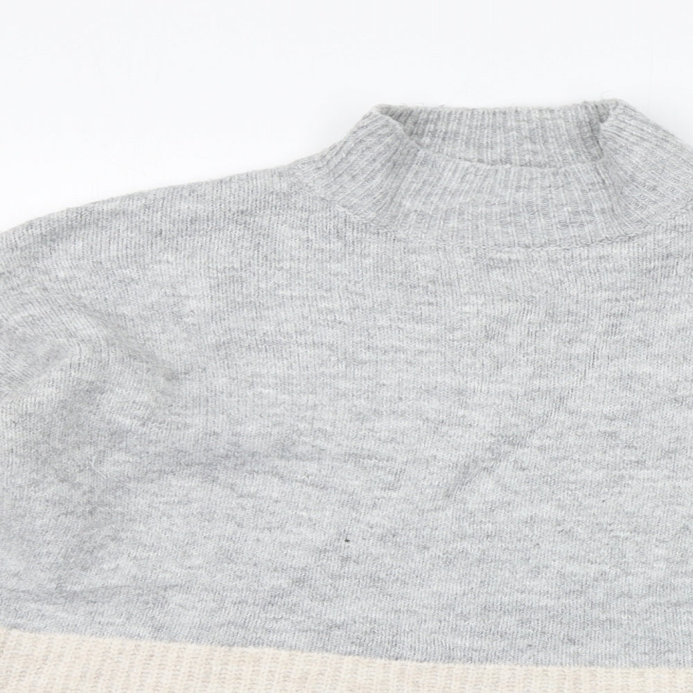 Womens UK Size S Papaya Grey Pullover Jumper