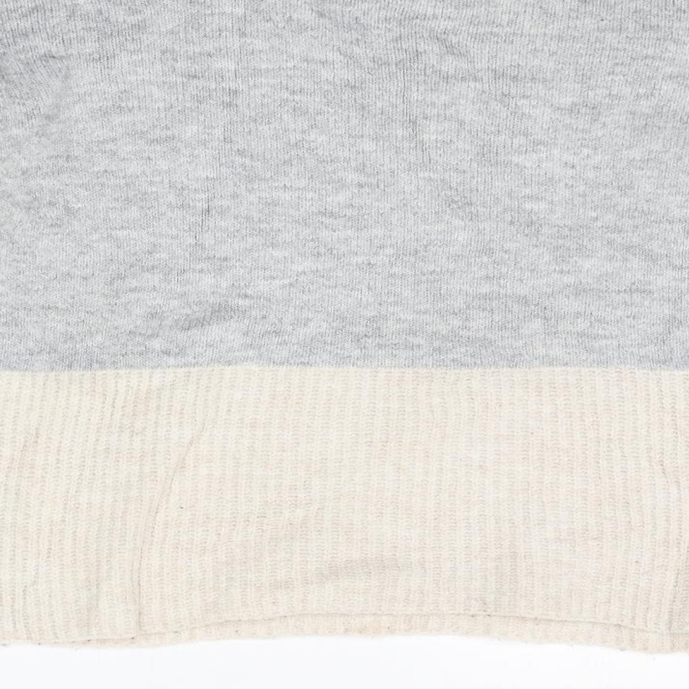 Womens UK Size S Papaya Grey Pullover Jumper