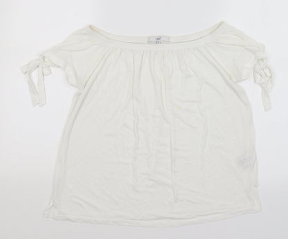 Womens UK Size 14 NEXT White Basic T-Shirt