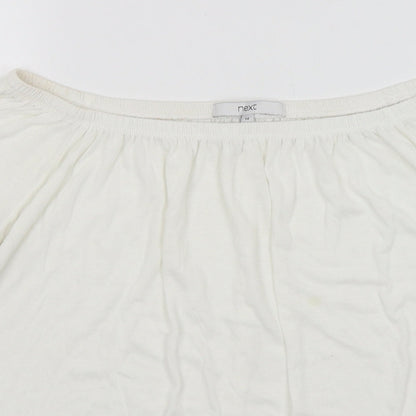 Womens UK Size 14 NEXT White Basic T-Shirt
