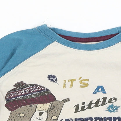 Matalan Baby Grey   Basic T-Shirt Size 6-9 Months  - It's A Little Brrrr