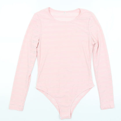 Womens UK Size S Preworn One-Piece Pink Bodysuit