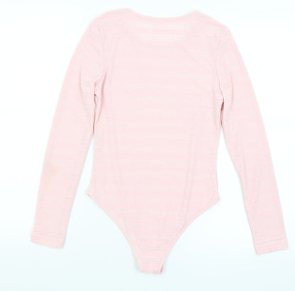 Womens UK Size S Preworn One-Piece Pink Bodysuit