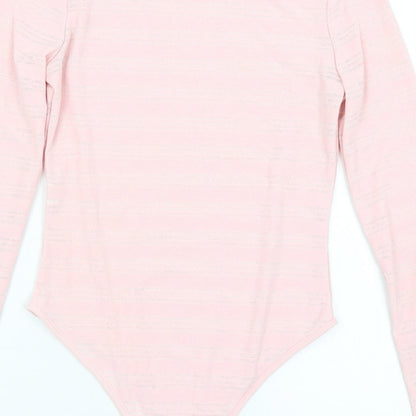 Womens UK Size S Preworn One-Piece Pink Bodysuit