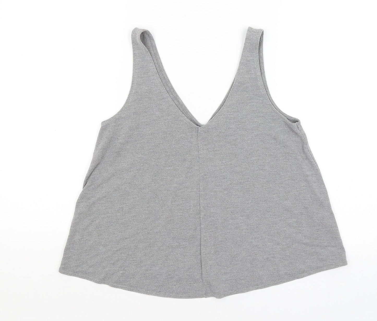 Womens UK Size 8 Topshop Grey Basic Tank