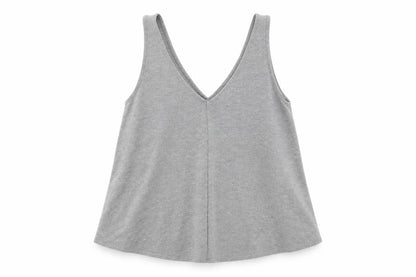 Womens UK Size 8 Topshop Grey Basic Tank