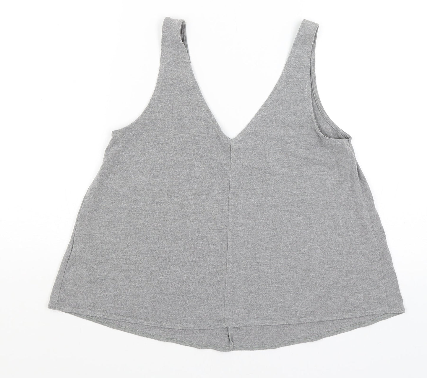 Womens UK Size 8 Topshop Grey Basic Tank