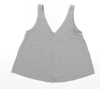 Womens UK Size 8 Topshop Grey Basic Tank