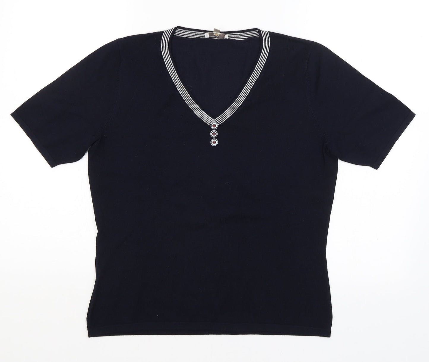 Womens UK Size M CC Blue Basic T-Shirt