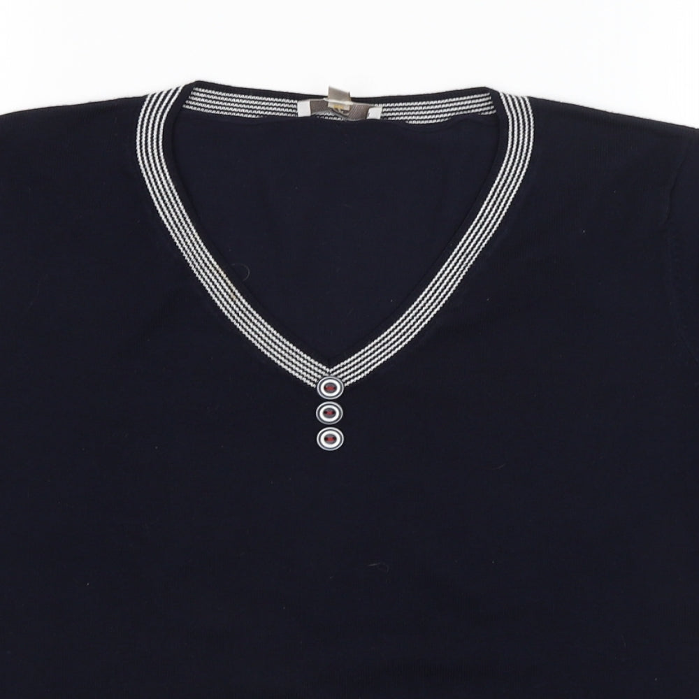 Womens UK Size M CC Blue Basic T-Shirt